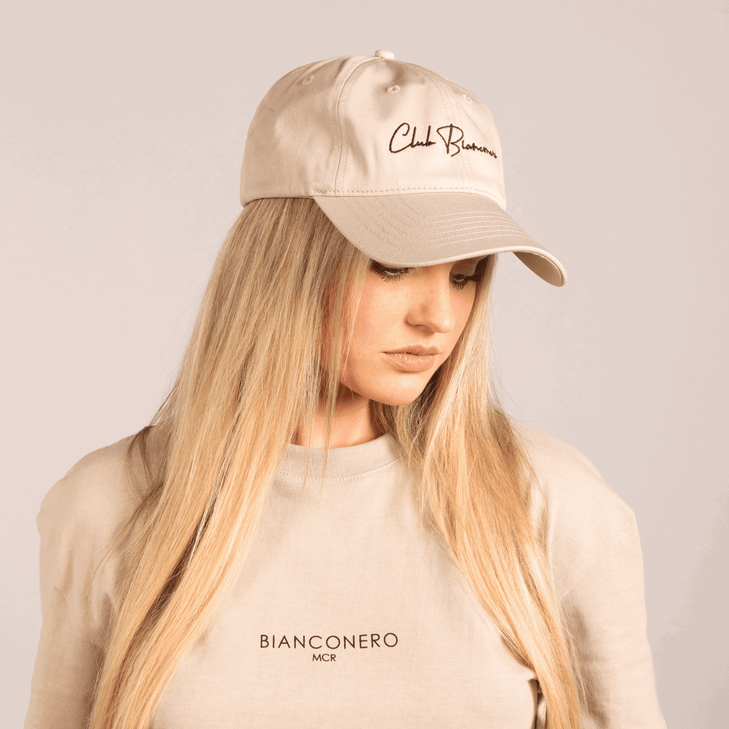 Club Bianconero 6 Panel Cap - Stone - Bianconero MCR