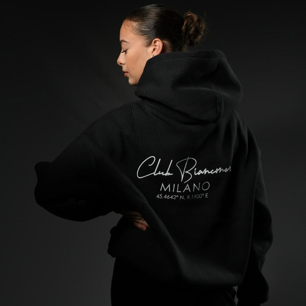 Club Bianconero Oversized Hoodie – Nero