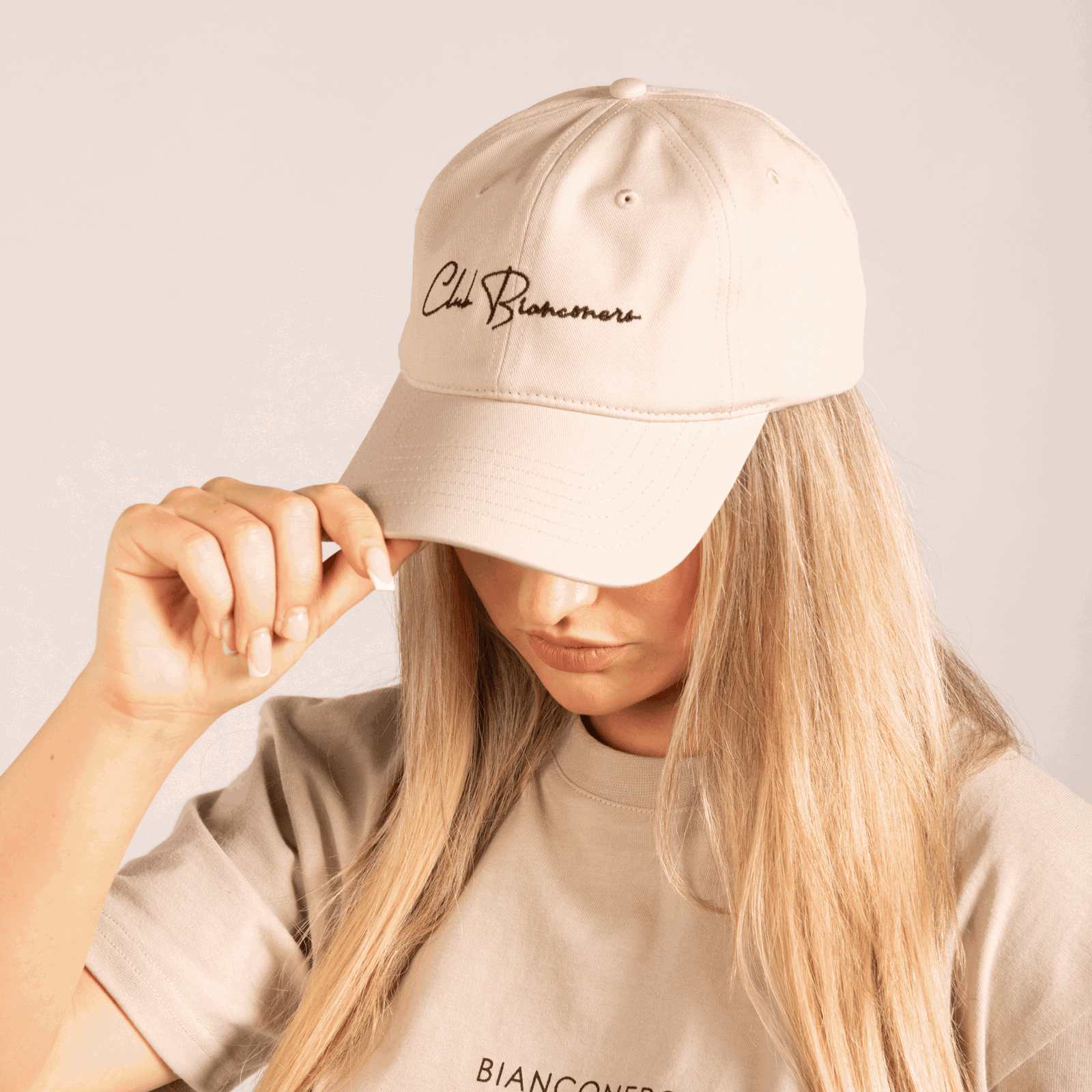 Club Bianconero 6 Panel Cap - Stone - Bianconero MCR