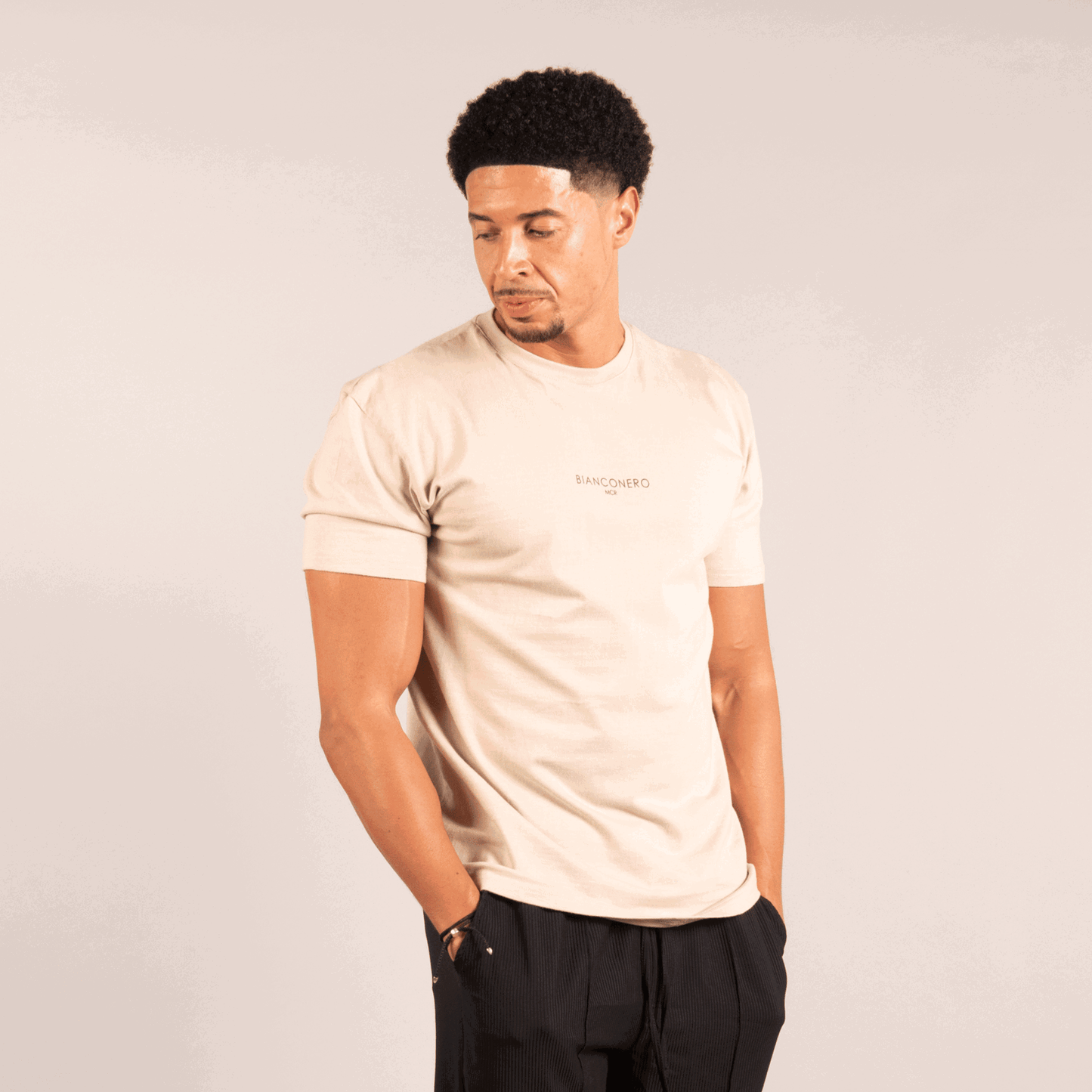Club Bianconero Relaxed Fit T-Shirt - Taupe - Bianconero MCR
